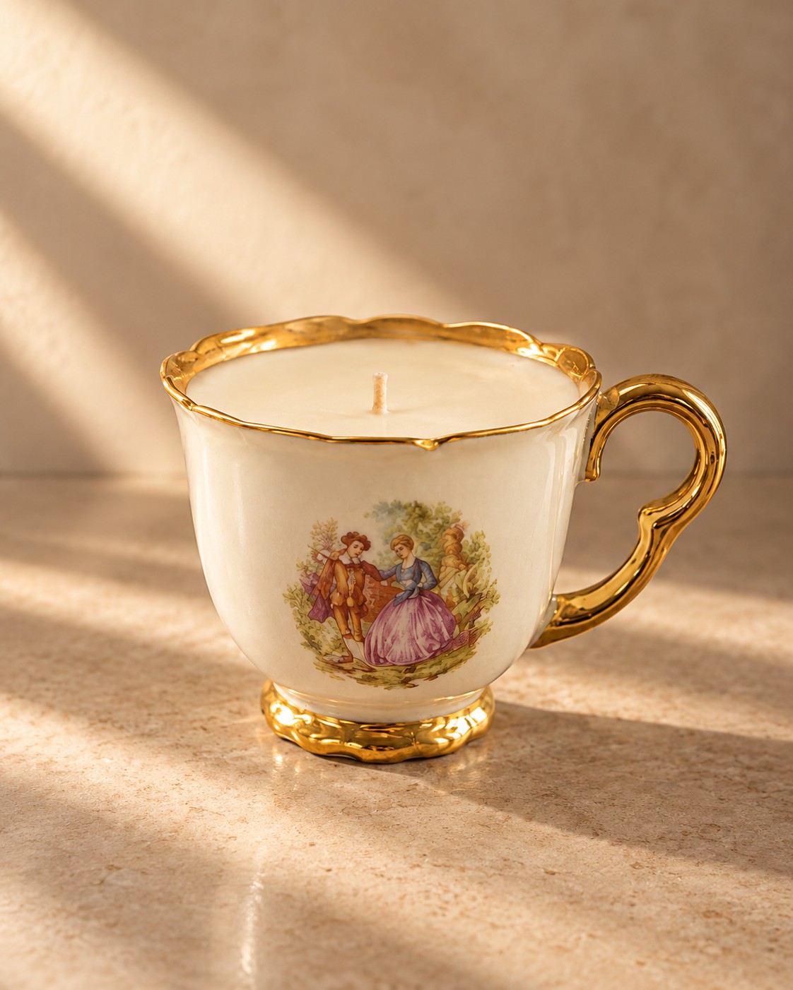 Petite floral porcelain cup