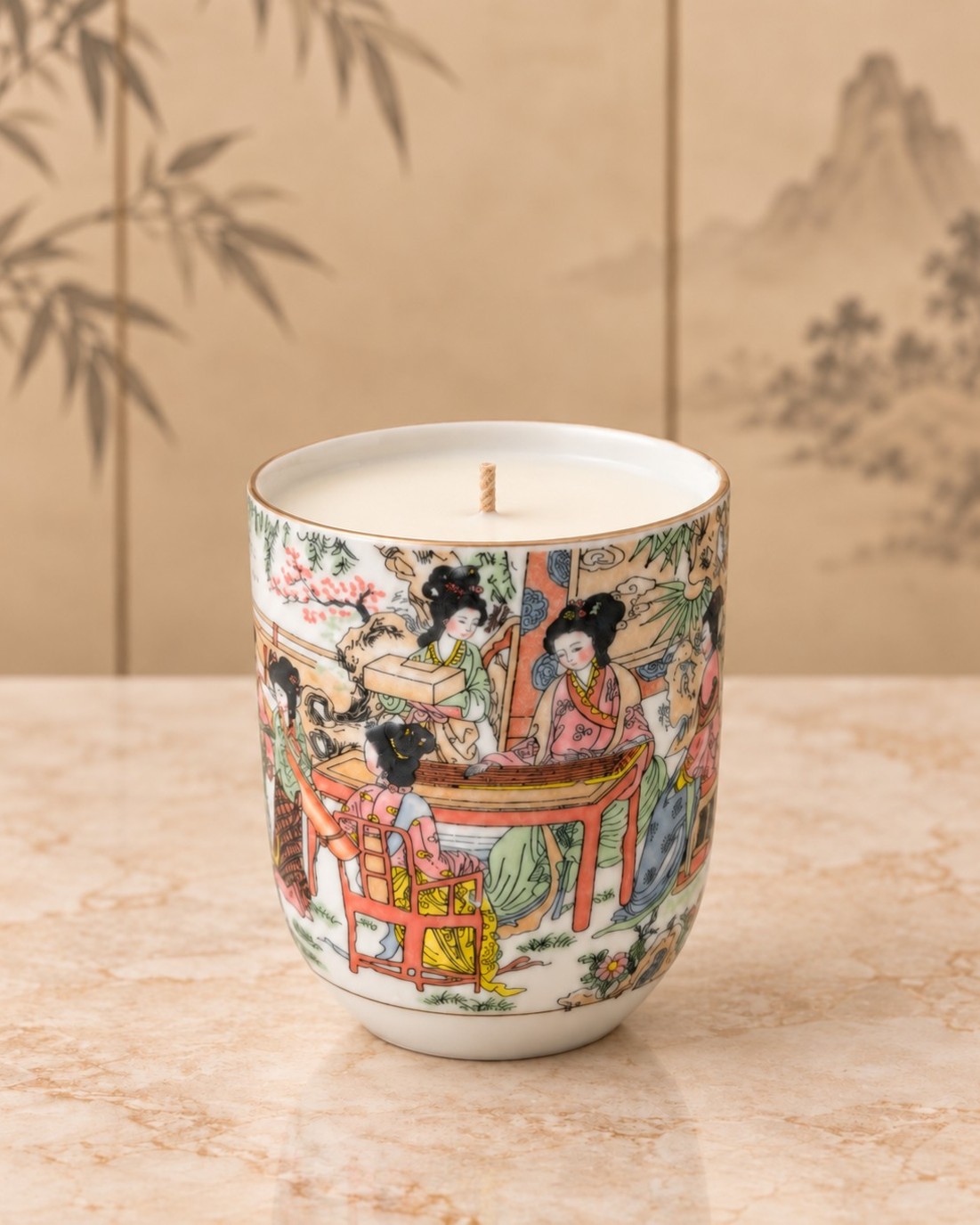 Chinese polychrome tea cup