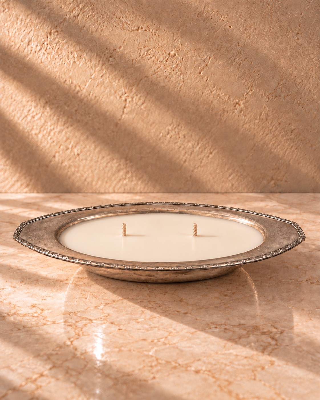 Silver-plated oval dish